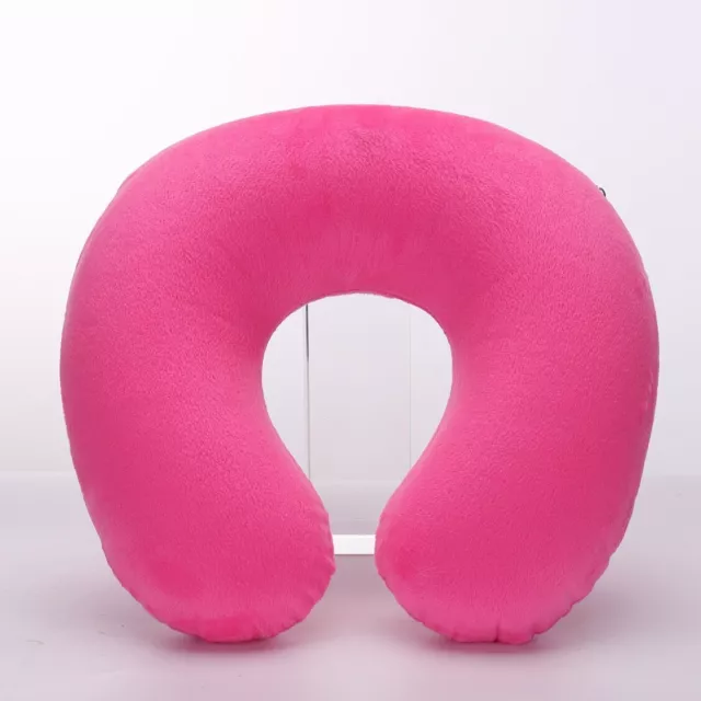 Travel U-shaped Pillow Inflatable Neck Pillow Car Head Neck Rest Air Cushion NEW 11