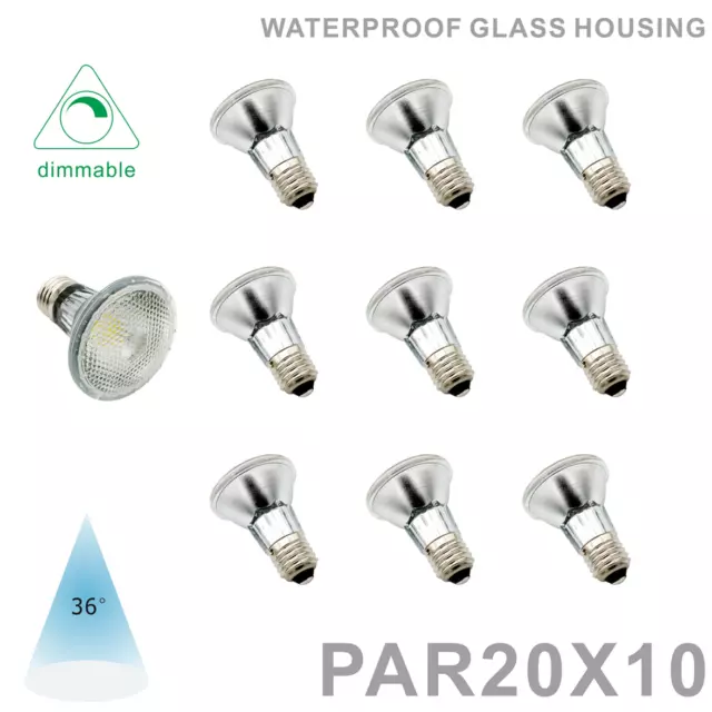 Dimmable Led Spot Light Lamp bulb PAR16 7W AC/DC 110V 230V E26 E27 Waterproof