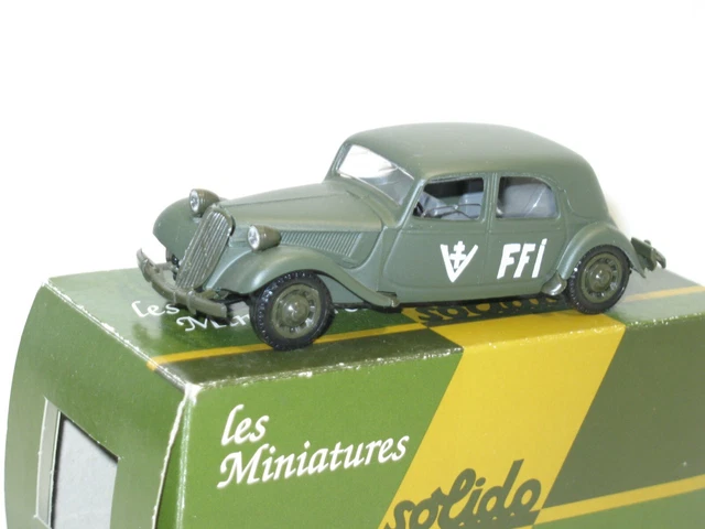 Solido N°7523 Citroën Traction Ffi Military Edition Limited