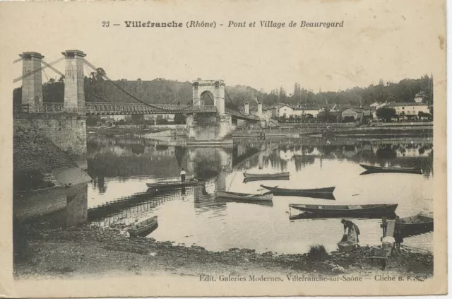 Carte Postale Villefranche Pont Et Village De Beauregard