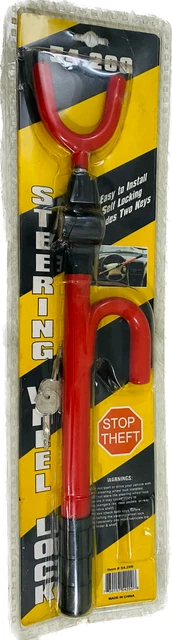 (E) Auto Car Steering Wheel Lock Universal Anti Theft Security for all cars