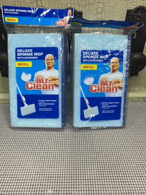 Lote de 2 trapeadores esponja de lujo Mr. Clean con tira de lavado recarga #446385