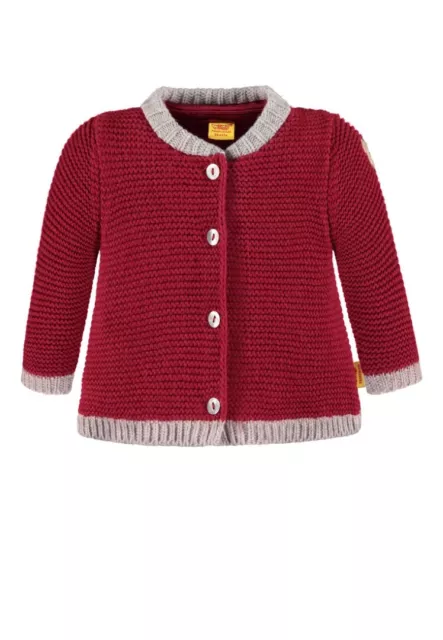 Steiff Ragazza Cardigan Maglia Giacca Cappotto Pullover Giacche Bambino Rosso