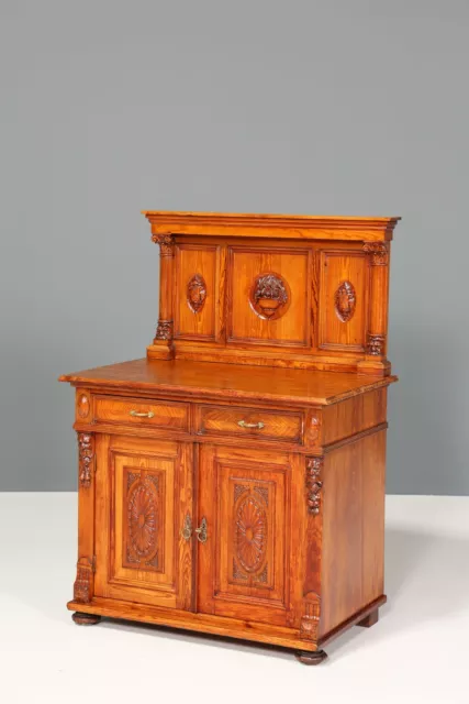 Wunderschöner Gründerzeit Schrank mit Aufsatz Jugendstil Antik Highboard Kommode