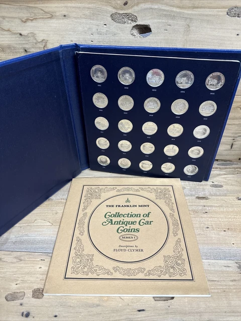 1968 FRANKLIN MINT Antique Car Coins Sterling Silver Series 1 | 25