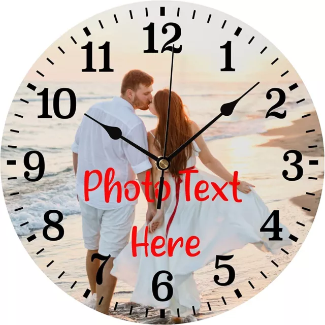 Personalized Clock Custom Photo Wall Clocks Customizable with Your Pictures M1B