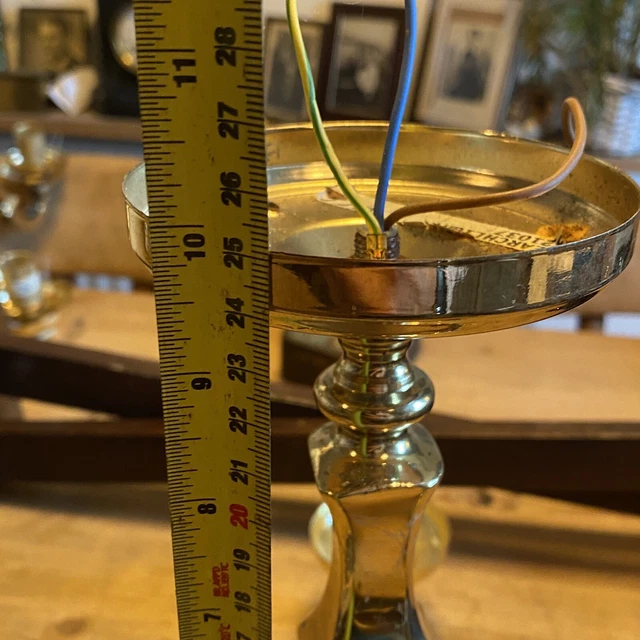 Antik Messing Effekt Metall Kronleuchter Deckenleuchte 3 Arm Kerzen Vintage Retro 8