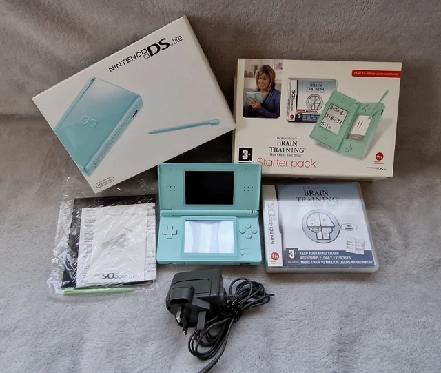 Nintendo DS lite and Dr Kawashimas Brain Training Starter Pack game bundle kit