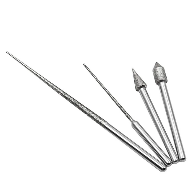 Conveniente conjunto de agujas de talla recubiertas de diamante para grabado y perforación