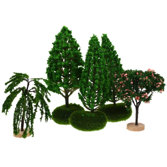 5 piezas Mini Figura de Árbol de Jardín Miniatura Planta de Jardín Adorno Micro Paisaje