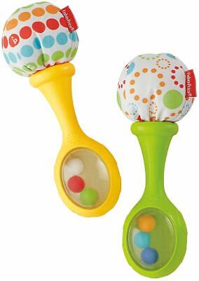 Fisher-Price Rattle 'n Rock Maracas, GREEN/YELLOW  BRAND NEW  EXPEDITED SHIPPING