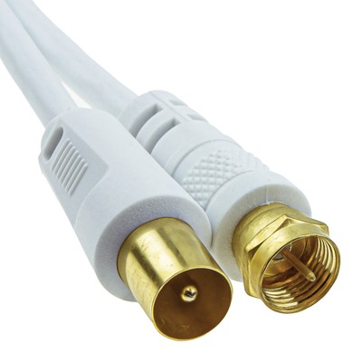 kenable RF Coaxial Angle Droit Prise Antenne TV Cable Tnt 