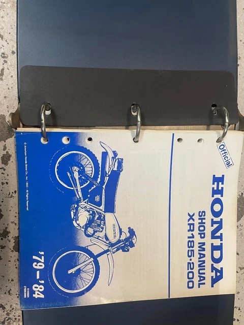 1979 1980 1981 1982 1983 1984 HONDA XR185 XR200 Service Shop Manual OEM