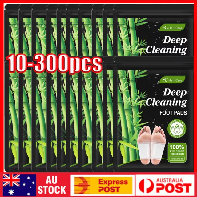 300PCS Bandoo Detox Foot Patches Pads Body Toxins Feet Slimming Deep Cleansing