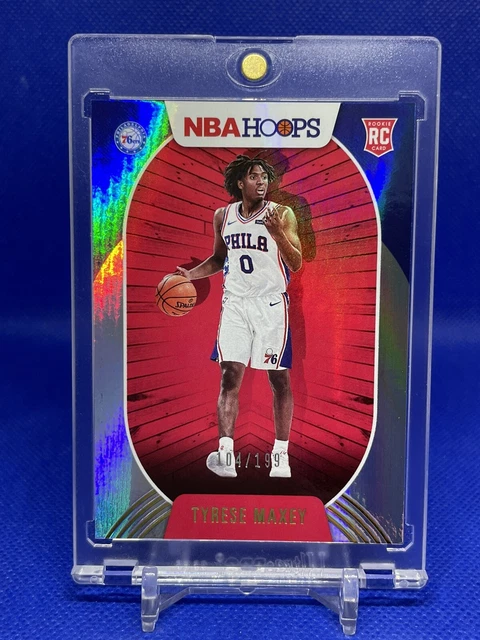 2020-21 NBA Hoops - Tyrese Maxey - Premium Box Foil #207 - RC Rookie #/199 76ers