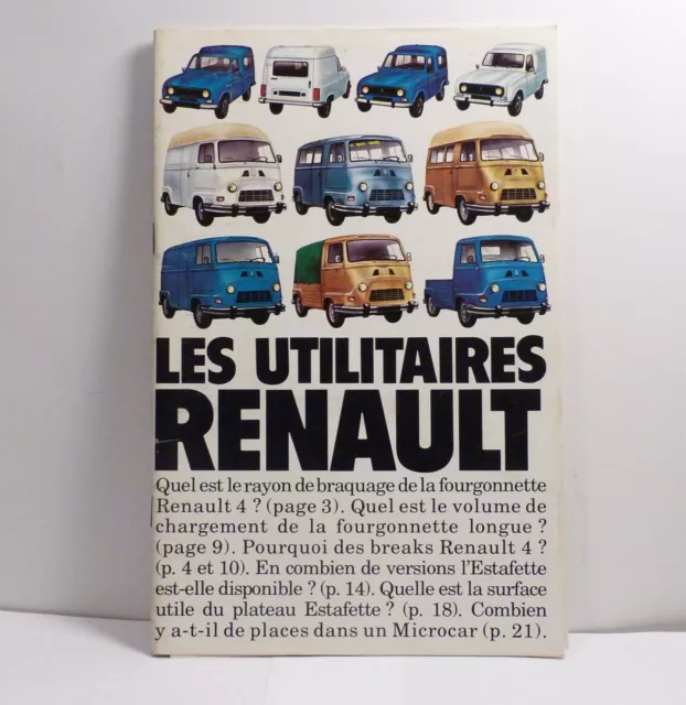Ancien Livret Publicitaire - Les Utilitaires Renault