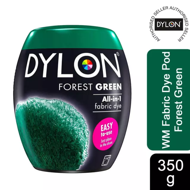 Dylon Washing Machine Fabric Dye Pod, Forest Green, 1pk of 350g