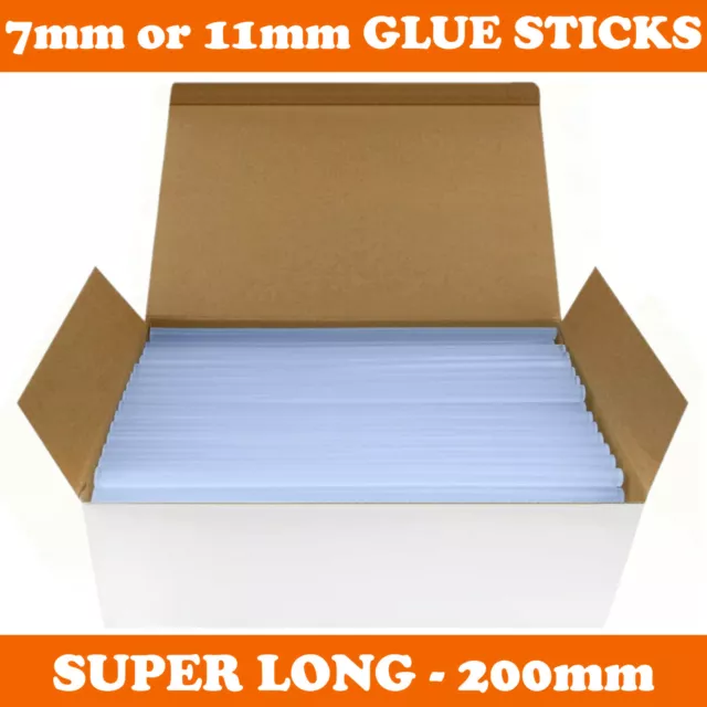 HOT MELT GLUE GUN STICKS 7mm / 11mm x 200mm LONG FOR CRAFT ADHESIVE CLEAR MINI