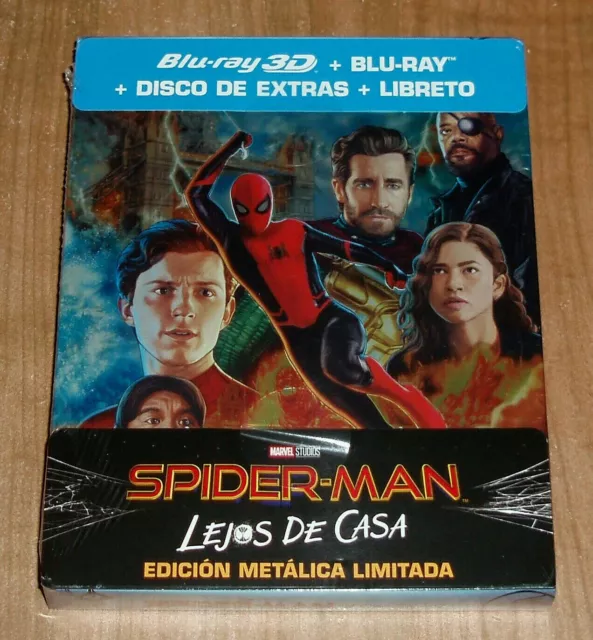 Spider-Man Loin De Maison ( Far From Home ) Bd 3D + + Br Extras Neuf Steelbook