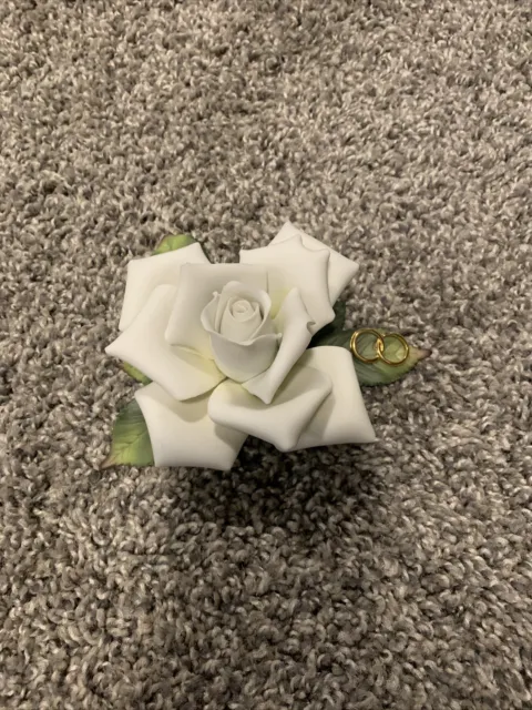 Beautiful white ceramic rose flower