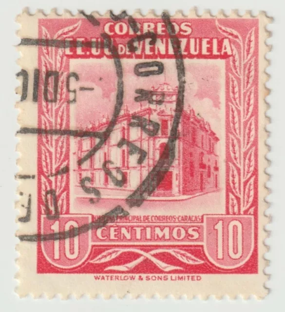 1953 Venezuela - Caracas Post Office "EE. UU. " - 10 C Stamp