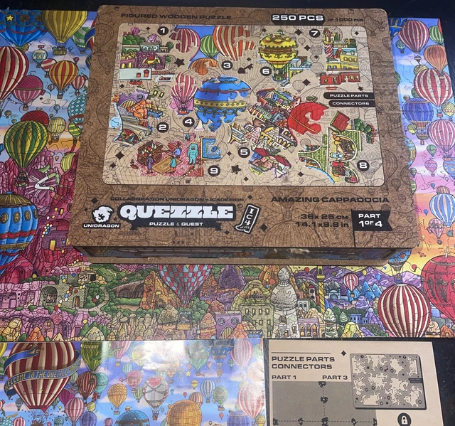 Original + IC4 Design Wooden Puzzle Jigsaw, Puzzle Part 1 Quezzle Cappadocia