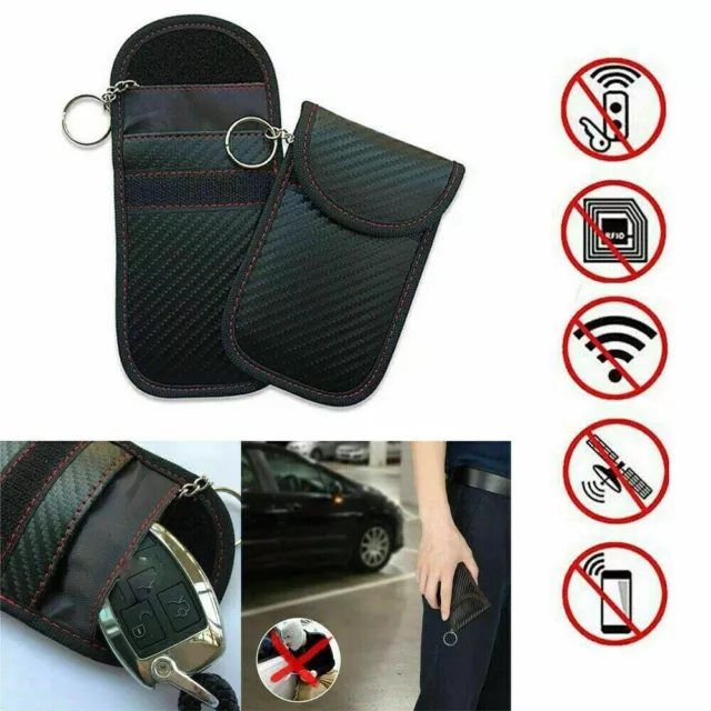 RFID Sac clé de voiture Cas de blocage de signal de clé de voiture Pochette Fob