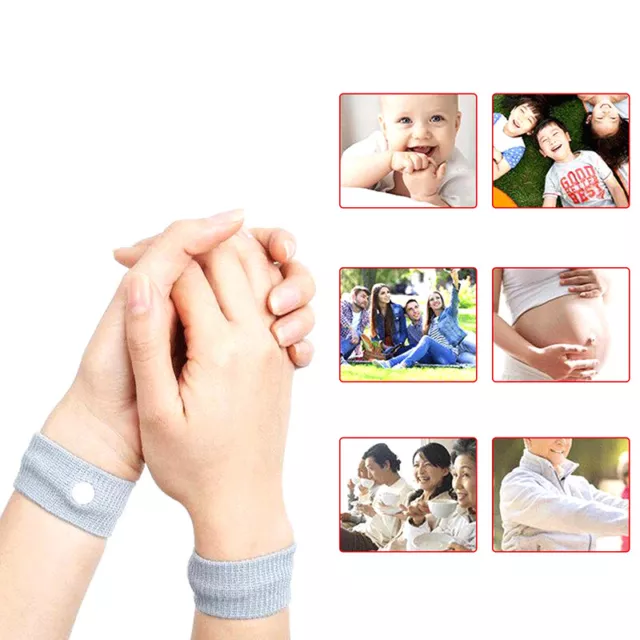 1Pair Anti Nausea Car Seasick Sickness bracelet Travel Wrist band traveling t-wf 2