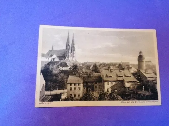 AK. Görlitz, Blick auf die Stadt mit Peterskirche,ungelaufen.