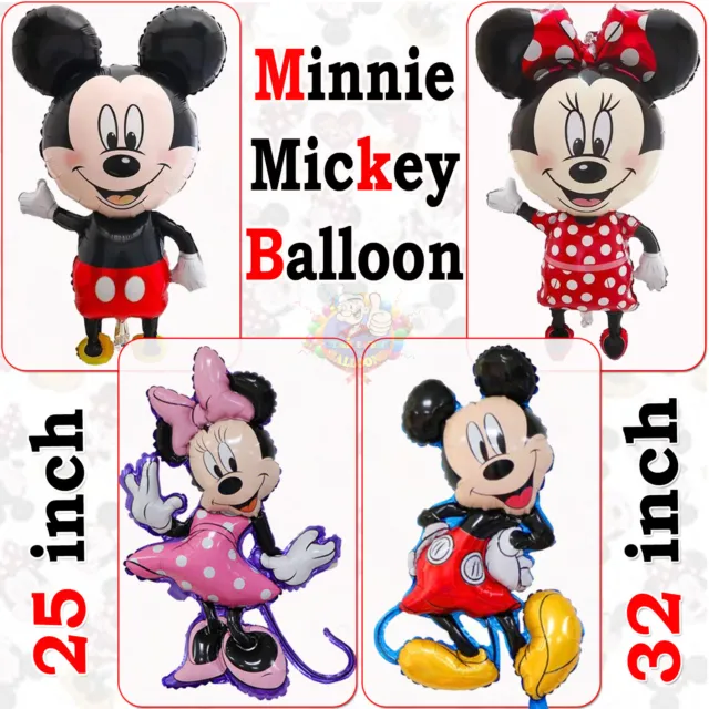 Large Disney Mickey Minnie Mouse Birthday Foil Balloons Kids Party Girls Boys UK