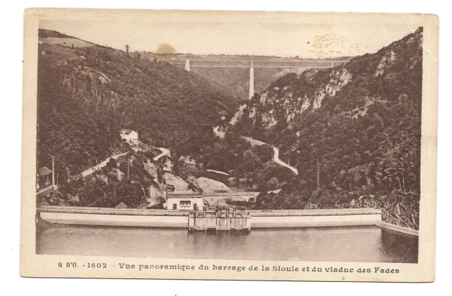panoramic view of the Sioule Dam and the Viaduct of the Fades