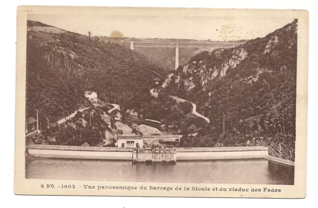 vue panoramique du barrage de la sioule et du viaduc des fades