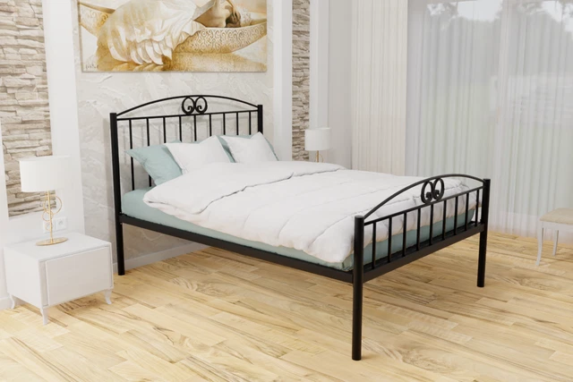 Ashford Extra Strong Wrought Iron Bed Frame w/ Mesh Base - 10 Years Guarantee