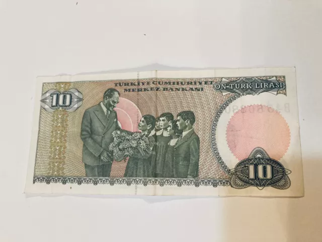 Türkei❗️1970 Geldschein 10 Livre Türkische  Lirasi B45863800 Sammeln Banknote 3