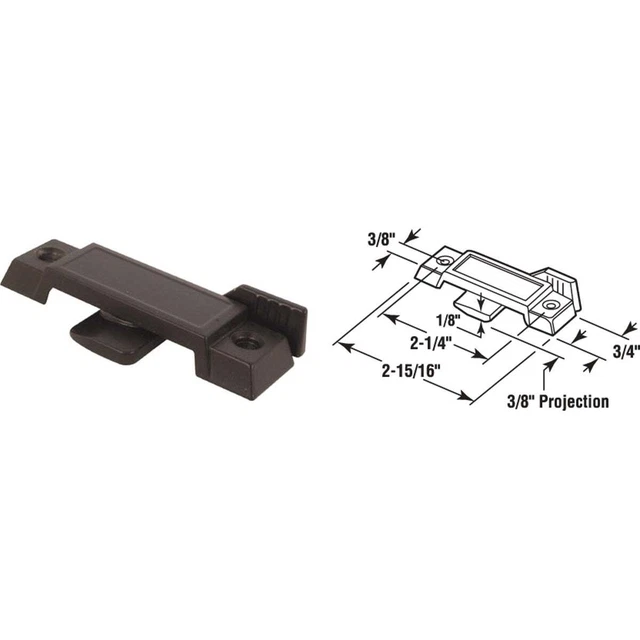 Prime-Line Bronze Latch Sliding Window Sash Lock F 2596 Pack of 6 PRIME-LINE F