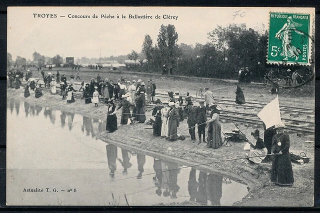 [CPA1182] France, Troyes - Pêche à la Ballastière de Clérey - VF old postcard