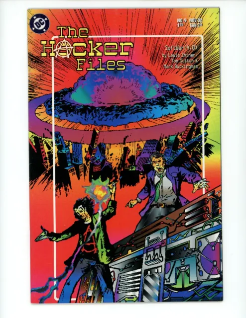 Hacker Files #4 Comic Book 1992 VF- Lewis Shiner Tom Canty DC Keywords