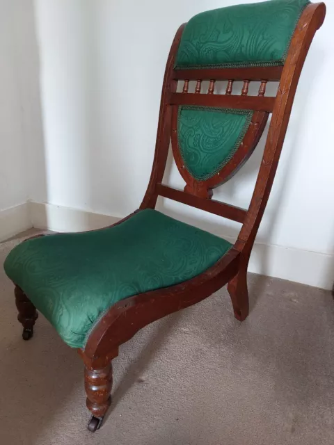 Late Victorian / Edwardian Antique Nursing Chair