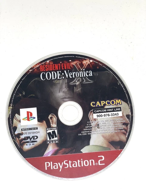 DISQUE DE JEU vidéo Resident Evil CODE Veronica X Greatest Hits ...