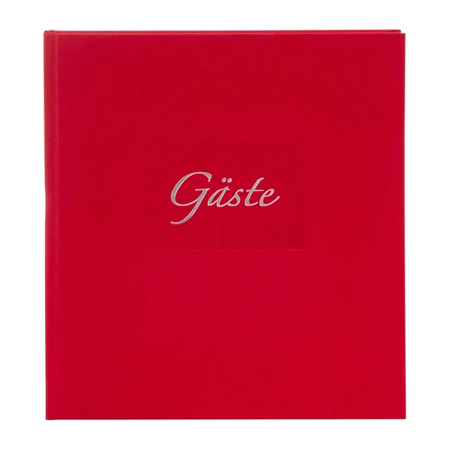 Libro de oro libro de visitas Seda rojo libro de visitas