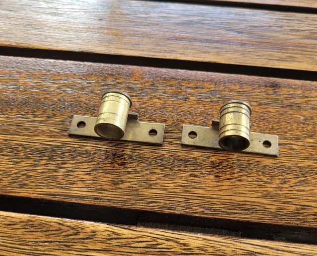 Vintage Brass Curtain Rod Holders