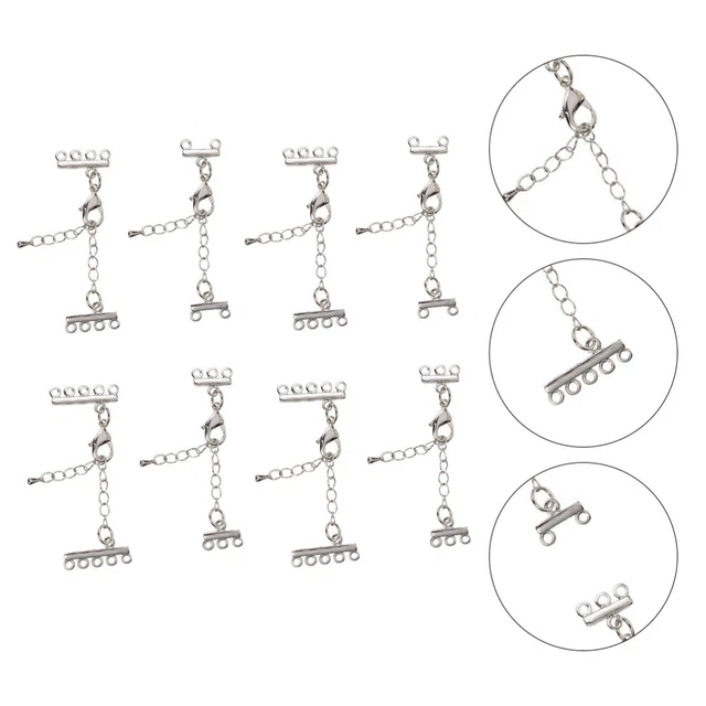 8 piezas Extensor de pulsera Extensor de tobillo Cadenas de extensión de joyería
