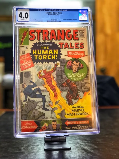 Marvel STRANGE TALES #118 CGC 4.0 Fantastic Four Human Torch Doctor Strange LOOK