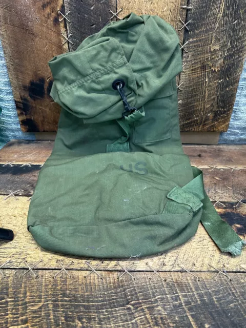 Vtg 90s US Military Issue OD Green Nylon Duffel Bag Duffle Equipment