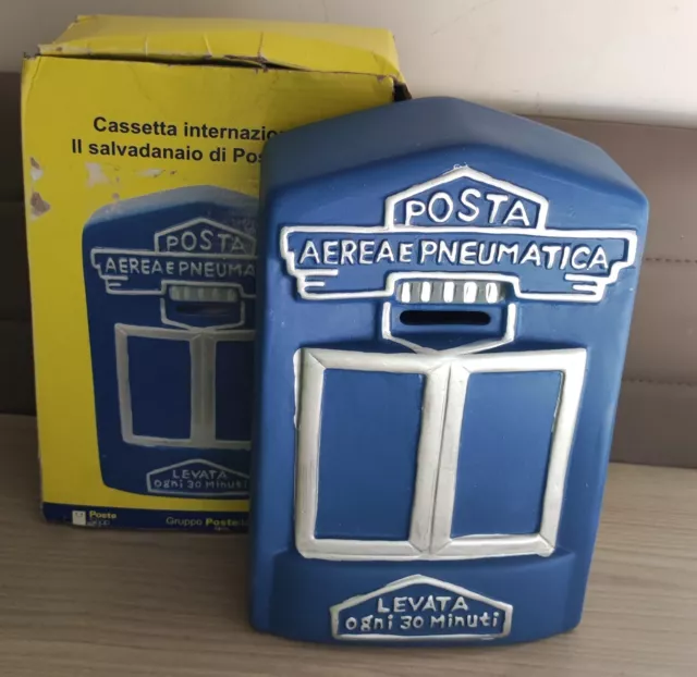Cassetta Postale Blu Salvadanaio Vintage Poste Italiane Poste Shop