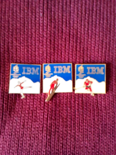 IBM AlbertVille 92 Olympics Lot Enamel Lapel Pin Metal Badge Pins Collection