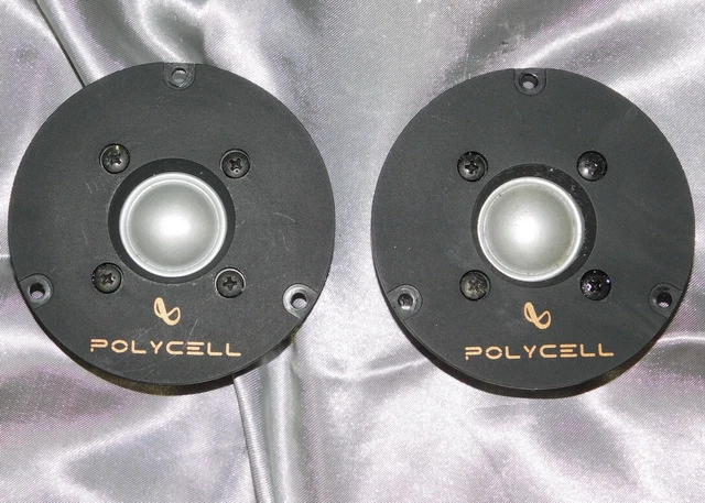Infinity 1" polycell dome tweeters pair with new diaphragms 8 ohms Infinity 1" polycell dome tweeters pair with new diaphragms 8 ohms