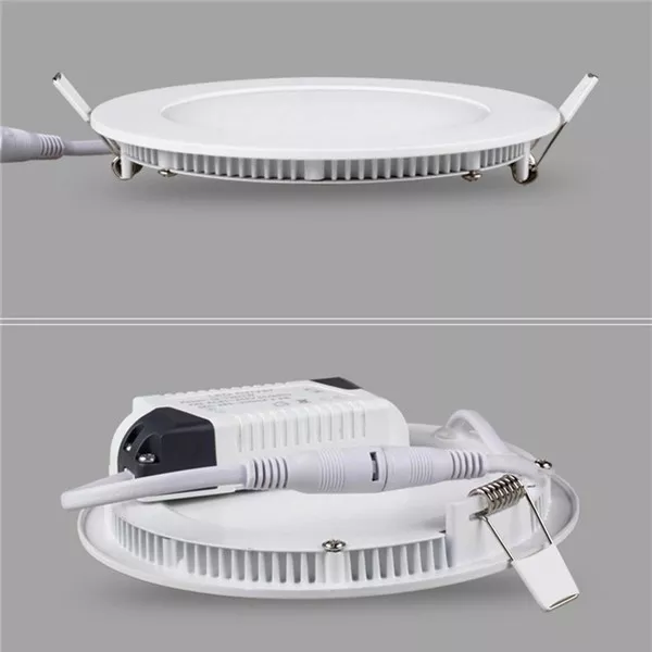 LED Rond Spot Encastré Circulaire Slim Plafonnier Panneau ? Chaud ? Cool ? Jour