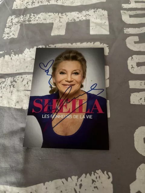 Sheila dédicace  Taille 10x15 Cm dédicacée autograph