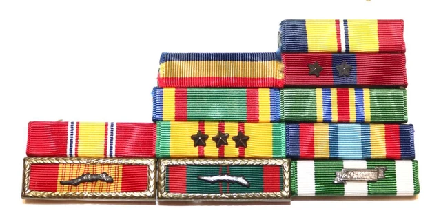 AN ORIGINAL US Navy 11 Place Medal Ribbon Bar. Vietnam War Service $35. ...